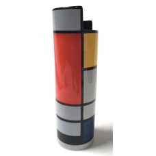 Mondrian Red Blue Yellow Modern Art Ceramic Flower Vase 9.8H SDA26 Parastone 8718375753286  253078615232